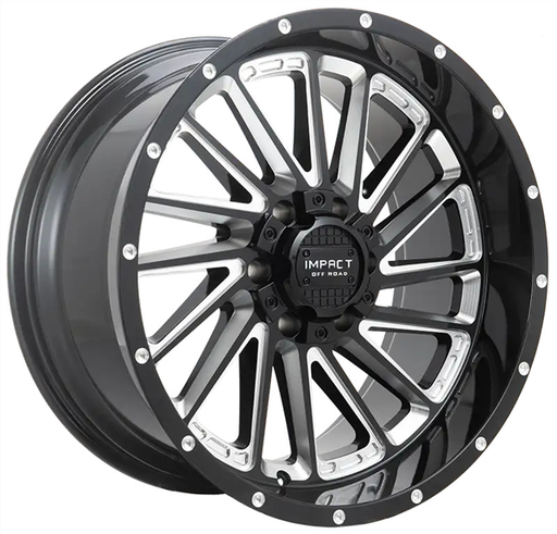 [903GB-21056-12] 20X10 IMPACT RACING 903 5X127/139.7 -12MM (87.1MM) GLOSS BLACK MILLED WINDOW