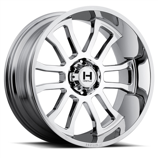 [H107-2012655047C] 20X12 HOSTILE H107 6X139.7 -44MM C.B 106.1 ARMOUR PLATED ( CHROME )