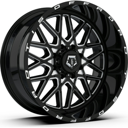 [548BM-2125244] 20X12 TIS 548BM 5X139.7/150 -44MM C.B 110.2 BLACK MILLED ( NO RETURN , FINAL SALE )