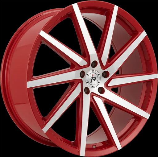 [601RMF-28512+35] 20X8.5 IMPACT RACING 601 5X114.3 35MM (73.1MM) RED WITH MACHINE FACE