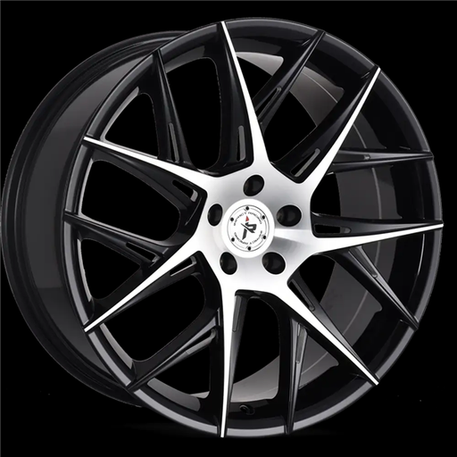 [603BMF-28511+35] 20X8.5 IMPACT RACING 603 5X112 35MM (73.1MM) GLOSS BLACK MACHINED FACE