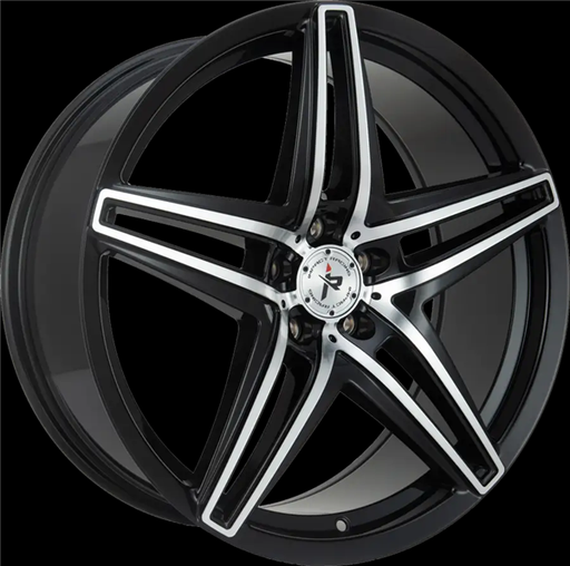 [604BMF-28512+35] 20X8.5 IMPACT RACING 604 5X114.3 35MM (73.1MM) GLOSS BLACK WITH MACHINED FACE