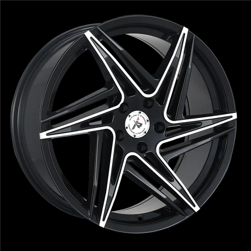 [606BMF-28512+35] 20X8.5 IMPACT RACING 606 5X114.3 35MM (73.1MM) GLOSS BLACK MACHINED FACE