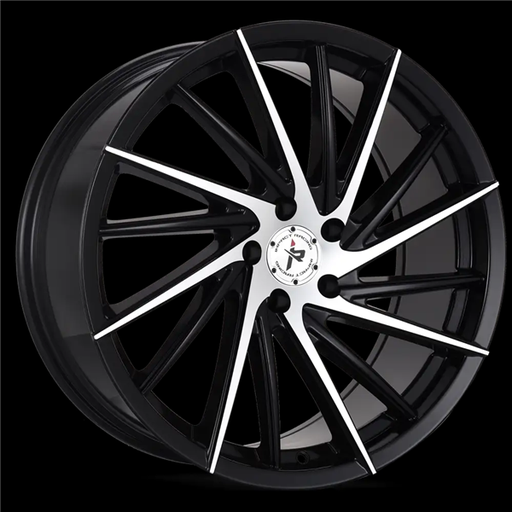 [608BMF-28512+35] 20X8.5 IMPACT RACING 608 5X114.3 35MM (73.1MM) GLOSSS BLACK MACHINED FACE