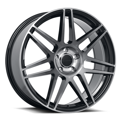 [67660] 20X8.5 LIQUID METAL CARBON 5X120 +40MM C.B. 73.1 BLACK TINT MACHINE FACE