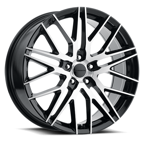 [63129/36-2865B] 20X8.5 LIQUID METAL FIN 5X114.3 +40MM C.B. 73.1 GLOSS BLACK MACHINE