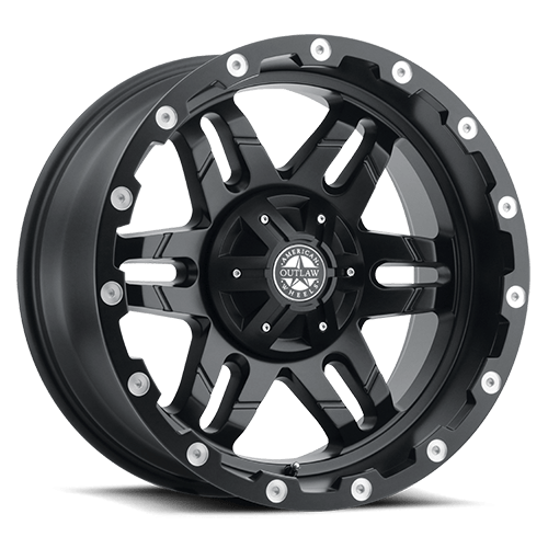 [48783] 20X9 AMERICAN OUTLAW REVOLVER 5X127 +10MM C.B. 71.5 SATIN BLACK MILLED RIVET