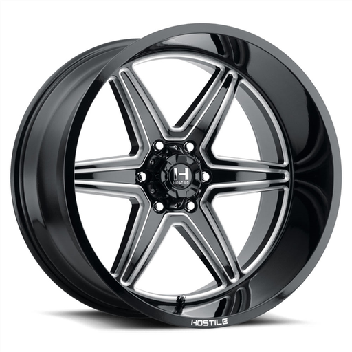 [H117-2090655050B] 20X9 HOSTILE H117 6X139.7 0MM C.B 106.1 BLADE CUT ( BLACK MILLED )