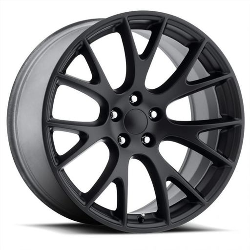 [R218-22115MB/C7038R] 22X11 DODGE HELLCAT REPLICA WHEELS 5X115 +27MM C.B 71.6 MATTE BLACK