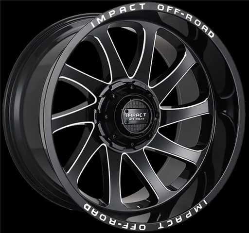 [825GBX-221253-44] 22X12 IMPACT 825 5X139.7/5X150 -44MM (110.3MM) GLOSS BLACK MILLED WINDOWS