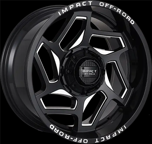 [826GBX-221266-44] 22X12 IMPACT 826 6X139.7/6X135 -44MM (106.1MM) GLOSS BLACK MILLED WINDOWS