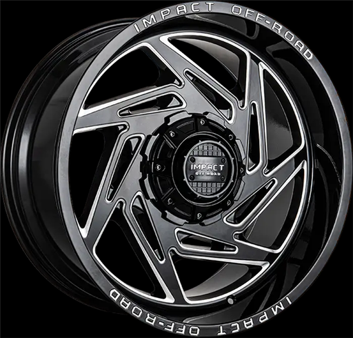 [830GBX-221266-44] 22X12 IMPACT 830 6X139.7/6X135 -44MM (106.1MM) GLOSS BLACK MILLED WINDOWS