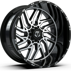 [544MB-2228144] 22X12 TIS 544MB 8X165 -44MM C.B 125.2 MACHINED BLACK ( NO RETURN , FINAL SALE )