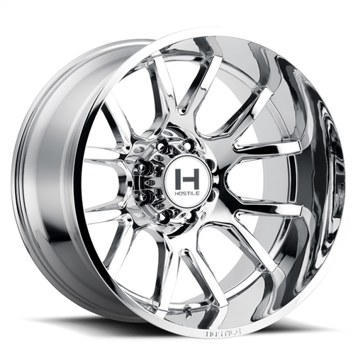 [H113-2214818045C] 22X14 HOSTILE H113 8X180 -76MM C.B 125.2 ARMOUR PLATED ( CHROME )
