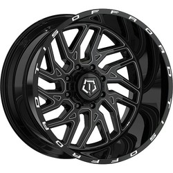 [544BM-2648176] 26X14 TIS 544BM 8X165 -76MM C.B 125.2 BLACK MILLED ( NO RETURN , FINAL SALE )