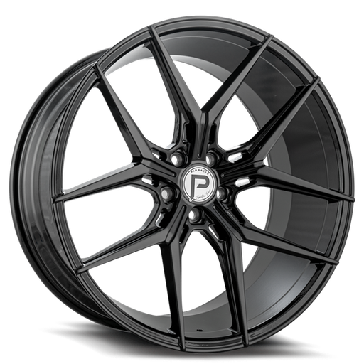 [P20420105545-40GB] SPLENDENT 20X10 5X114.3 40MM(C.B.73.1MM) GLOSS BLACK ( SOLD AS STAGGERED ONLY )