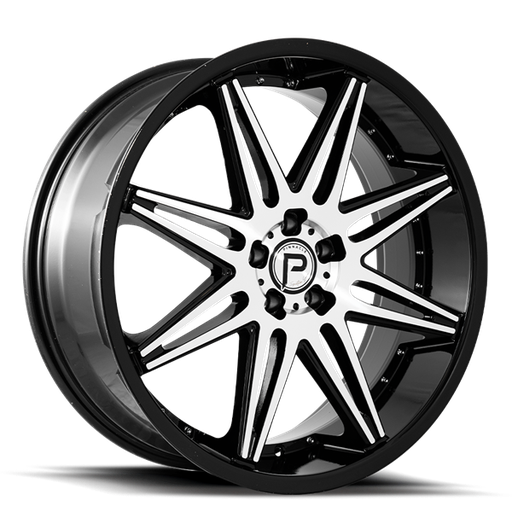 [P2002295545-35GBM] VIBE 22X9 5-114.3 35MM(C.B.73.1MM) GLOSS BLACK MACHINE