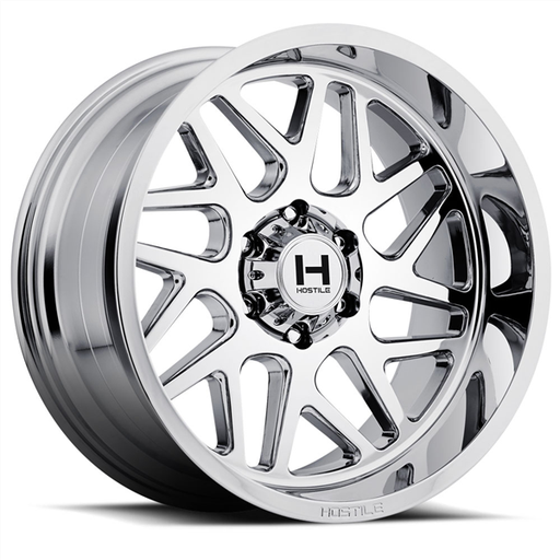 [H108-2010613547C] 20X10 HOSTILE H108 6X135 -19MM C.B 87MM ARMOR PLATED (CHROME)