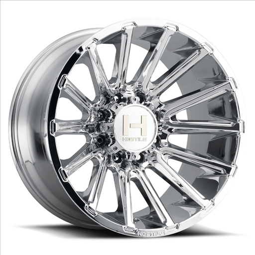 [H123-2012816547C] 20X12 HOSTILE H123 8X165 -44MM C.B 125.2 ARMOR PLATED (CHROME)