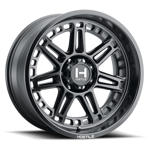 [H124-2012513947BB] 20X12 HOSTILE H124 5X139.7 -44MM C.B 87MM ASPALT (SATIN BLACK)