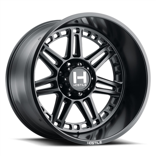 [H124-2012817047BB] 20X12 HOSTILE H124 8X170 -44MM C.B125.2MM ASPAHLT (SATIN BLACK)