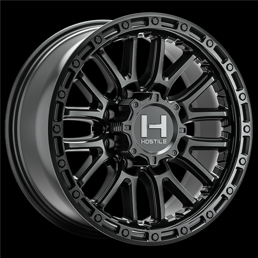 [H135-1790512745A] 17X9 HOSTILE 135 5X127 -12MM (78.1MM) ASPHALT (SATIN BLACK)