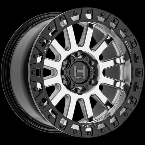 [H139-1790655050M] 17X9 HOSTILE H139 6X139.7 00MM C.B 106.1MM SILVER MACHINED SATIN BLACK RING
