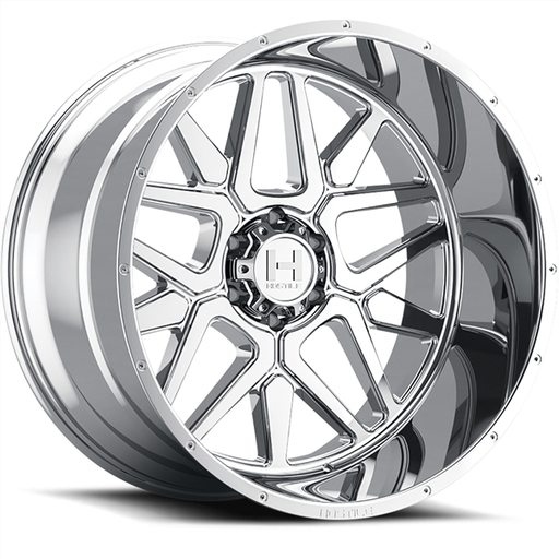 [H128-2010816547C] 20X10 HOSTILE H128 8X165 -19MM C.B 125.2MM ARMOR PLATED (CHROME)