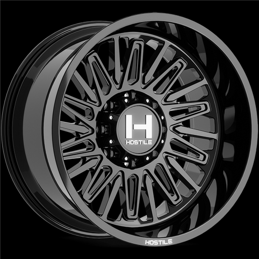 [H143-2010816547GA] 20X10 HOSTILE H143 8X165 -19MM C.B 125.2MM GLOSS BLACK
