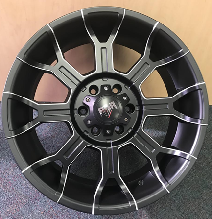 [RD112034-12] RDR 11-M 20X9-12 6X139.7 C.B-108 BLACK/MACHINE WINDOW(LANDER)-MFB+MW**