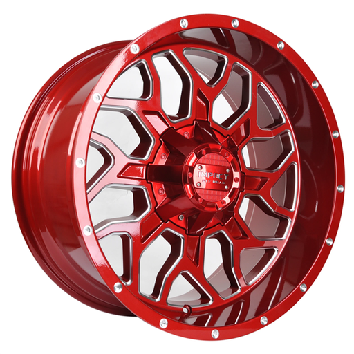 [813R-21053-12] IMPACT OFF-ROAD 813 20X10-12 5X139.7+5X150 CB-110.3 RED/MILLING WINDOWS***RED**