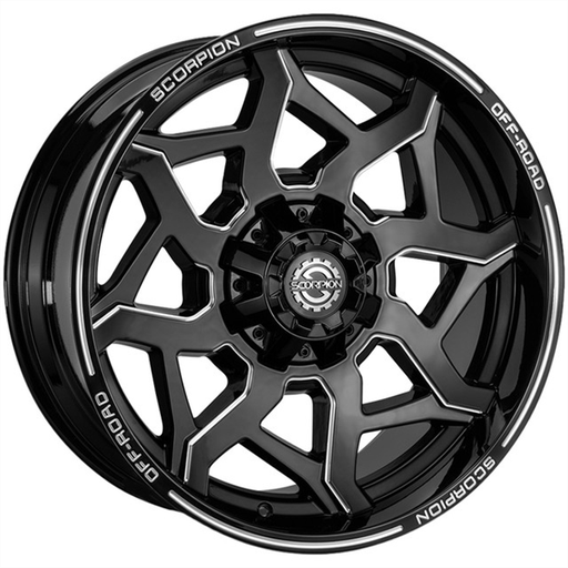 [VM-2009870+12ML] SCORPION OFFROAD VENOM 20X9+12 8X170 C.B-125.2 BLACK MILLED