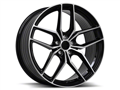 [65995 ROTARY38-2165B] LIQUID METAL ROTARY 20X10+42 5X114.3 C.B-73.1 GMB GLOSS BLACK W/MACHINED FACE
