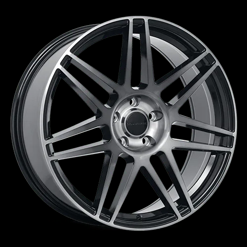 [67658 CARBON42-2813B] LIQUID METAL CARBON 20X8.5+40 5X112 C.B-73.1 GBMF GLOSS BLACK W/MACHINED FACE