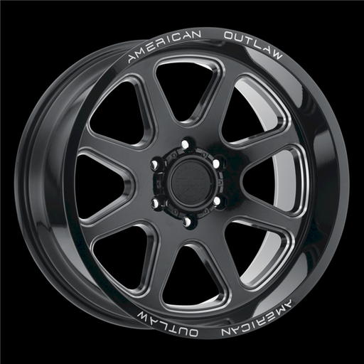 [63586 DERRINGER128-2983GB] AMERICAN OUTLAW DERRINGER 20X9+10 6X139.7 C.B-106.2 MGB MACHINED GLOSS BLACK