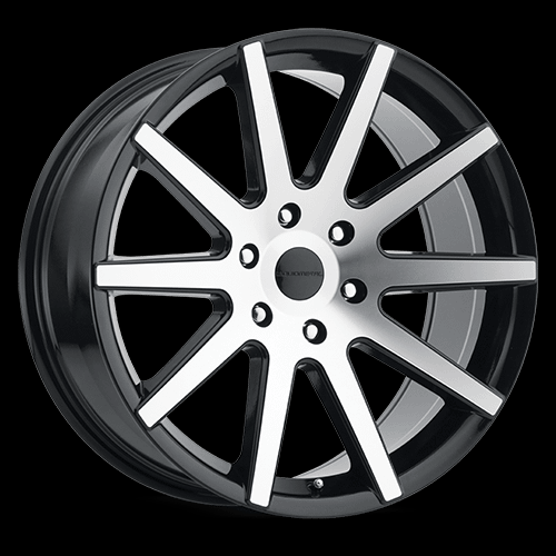 [63173 BLADE 38-2984B] LIQUID METAL BLADE 20X9+18 6X139.7 C.B-106.2 GBMF GLOSS BLACK W/MACHINED FACE