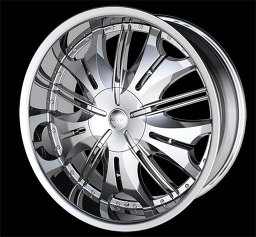 [H42240] HOYO 4 22X9.5 +13 5X115+120 C.B-74.2 CHROME