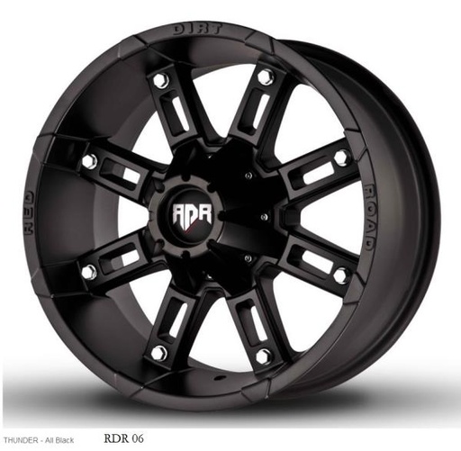 [RD062016] RDR 06-M 20X9-12 8X165 C.B-125 BLACK (THUNDER)-MFB(R)