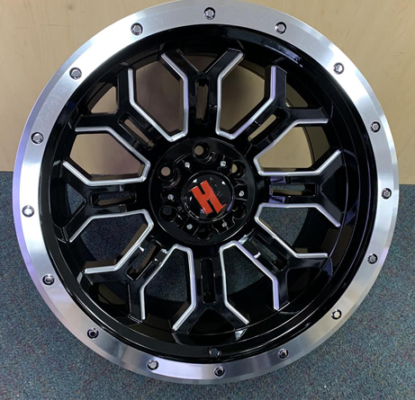 [H108290550-12BML] HAVOK H108 20X9-12 5X127 C.B-78.1 B+ME+MW BLACK MILLED MACHINE BEAD
