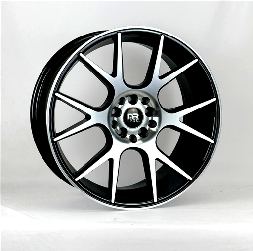 [DR306157021+25GBMF] DRIFT RACING DR306 15X7+25 5X100+5X114.3 C.B 73.10 GLOSS BLACK MACHINE FACE