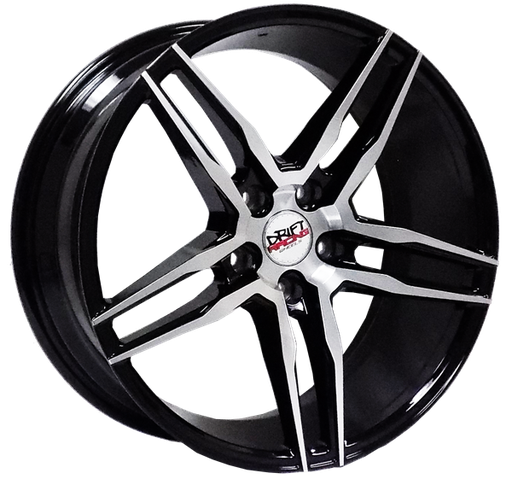 [DR59983188003+35BP] DRIFT RACING 59983 18X8+35 5X100 C.B 73.10 GLOSS BLACK MACHINE FACE
