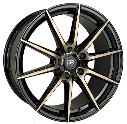 [DR71188006+35BMFBR] DRIFT RACING DR71 AO7001 18X8+35 5X114.3 C.B 73.10 BLACK MACHINE FACE+BRONZE PAINT*FORGED FLOW FORME