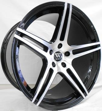 [W5120-2005+38MB] WUCCI W5120 20X10.5+38 5X112 C.B 66.56 MACHINE BLACK