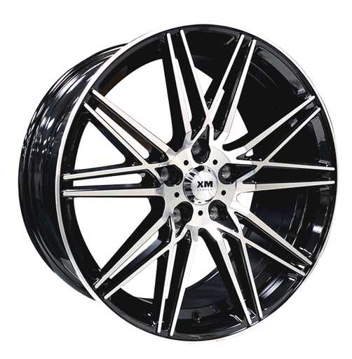 [XM803188003+38GBMF] XM STREET XM-803 18X8+38 5X100 C.B 73.10 GLOSSY BLACK MACHINE FACE