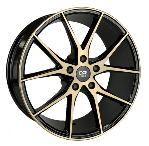 [DR70188004+35BMFB] DRIFT RACING DR70 AO7000 18X8+35 5X108 C.B 73.10 BLACK MACHINE FACE+BRONZE PAINT*FORGED FLOW FORMED*