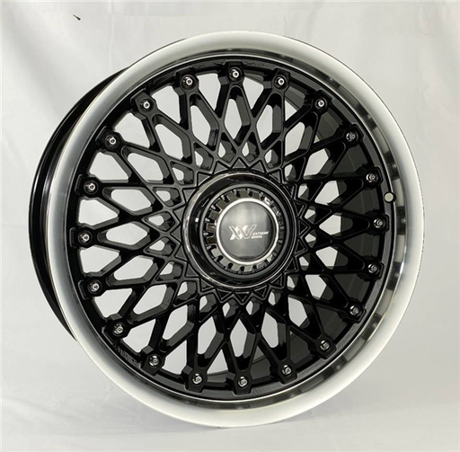 [XW039188024+35BLP] XW039 18X8+35 5X112+5X114.3 C.B 73.10 BLACK POLISHED LIP**XW FLODED CAP**SPECIAL**
