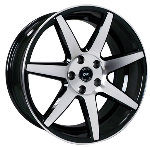[DR70083208508+35BP] DRIFT RACING 70083 20X8.5+35 5X120 C.B 72.60 GLOSS BLACK MACHINE FACE