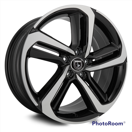 [H838D188006+38BP] H838D ELEGANTE 02 18X8+38 5X114.3 C.B 73.10 BLACK POLISHED
