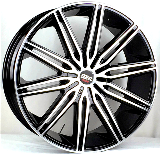 [913208527+15BMFL] DRIFT DR13 L913 20X8.5+15 5X115+5X120 C.B 74.10 BLACK MACHINE FACE & LIP (ALU CAP)