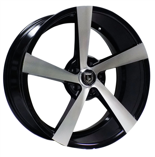 [E15208506+35GBM] ELEGANTE E-15 20X8.5+35 5X114.3 C.B 73.10 GLOSS BLACK MACHINE